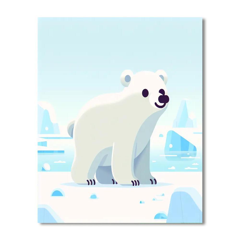Arctic Explorer Polar Bear Numbered Painting Kits