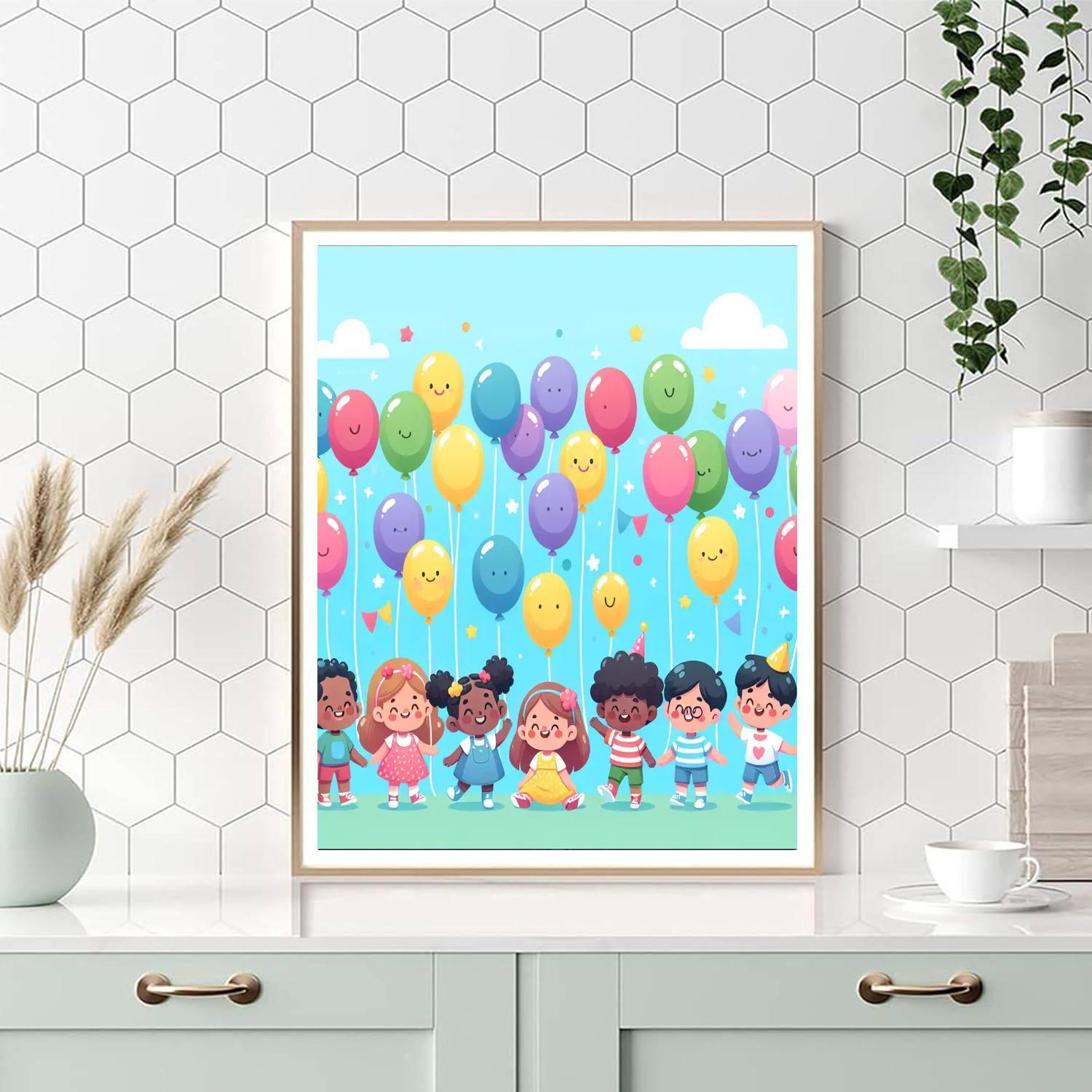 Festive Balloon Party Numbered Painting Kits