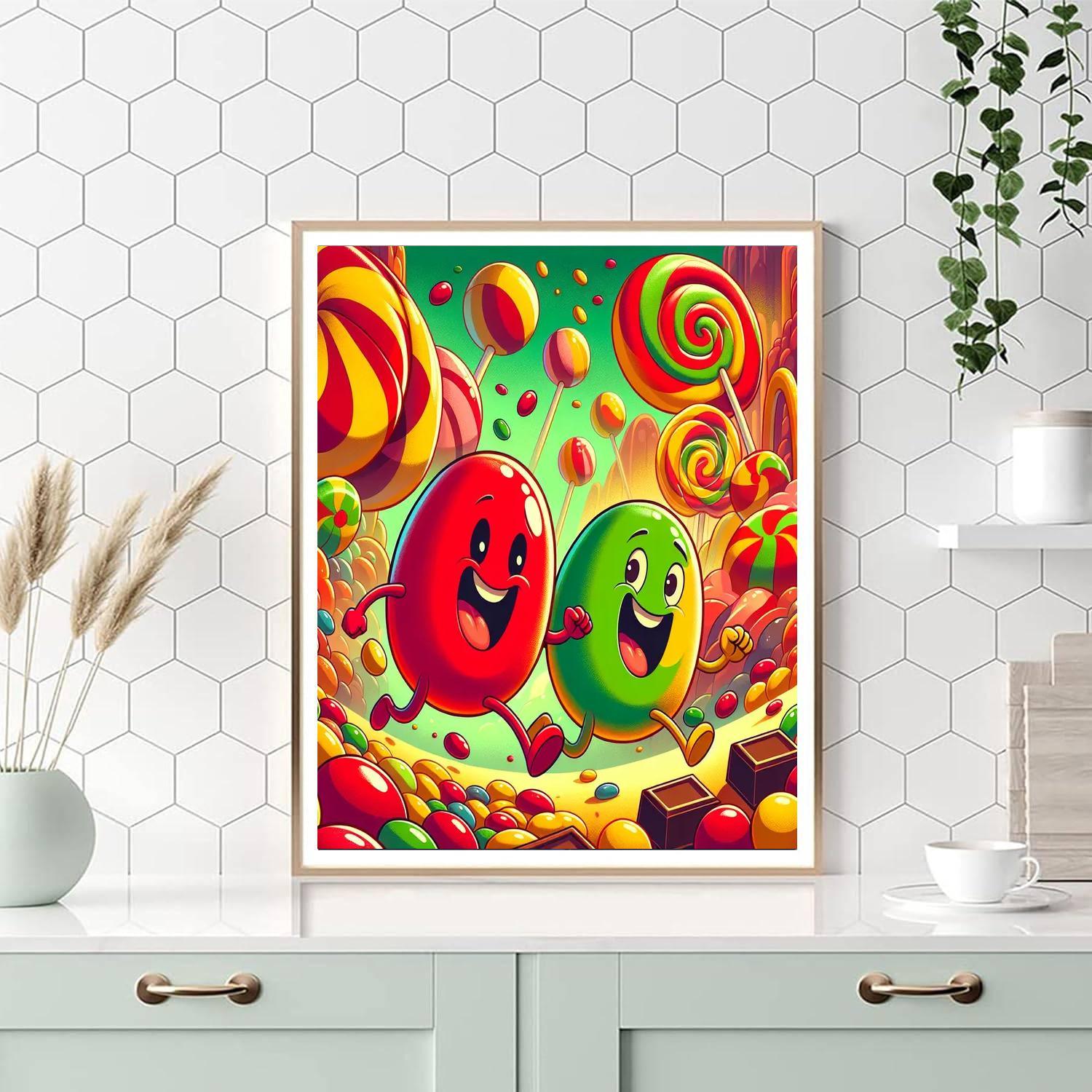 Jumping Jellybeans Paint By Numbers Art