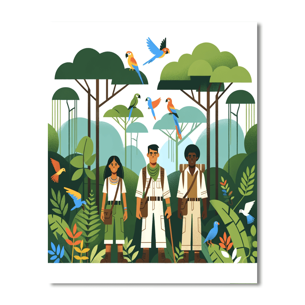 Tropical Rainforest Expedition Paint By Numbers