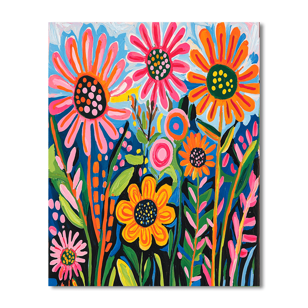 Henri Matisse Inspired Psychedelic Flowers  Paint By Numbers