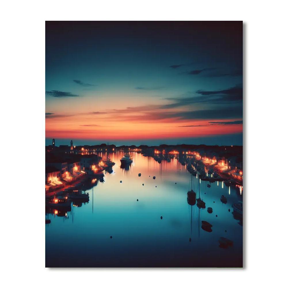 Twilight At The Harbor Paint By Number