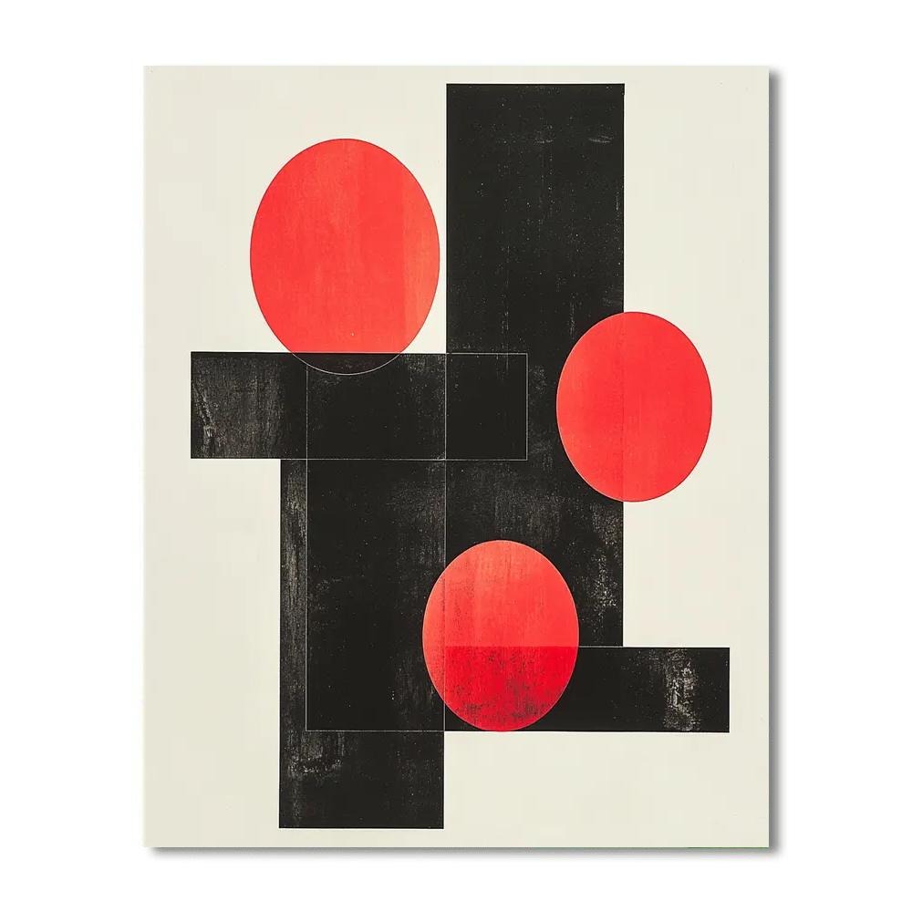 Kazimir Malevich Inspired Geometric Balance  DIY Paint By Numbers