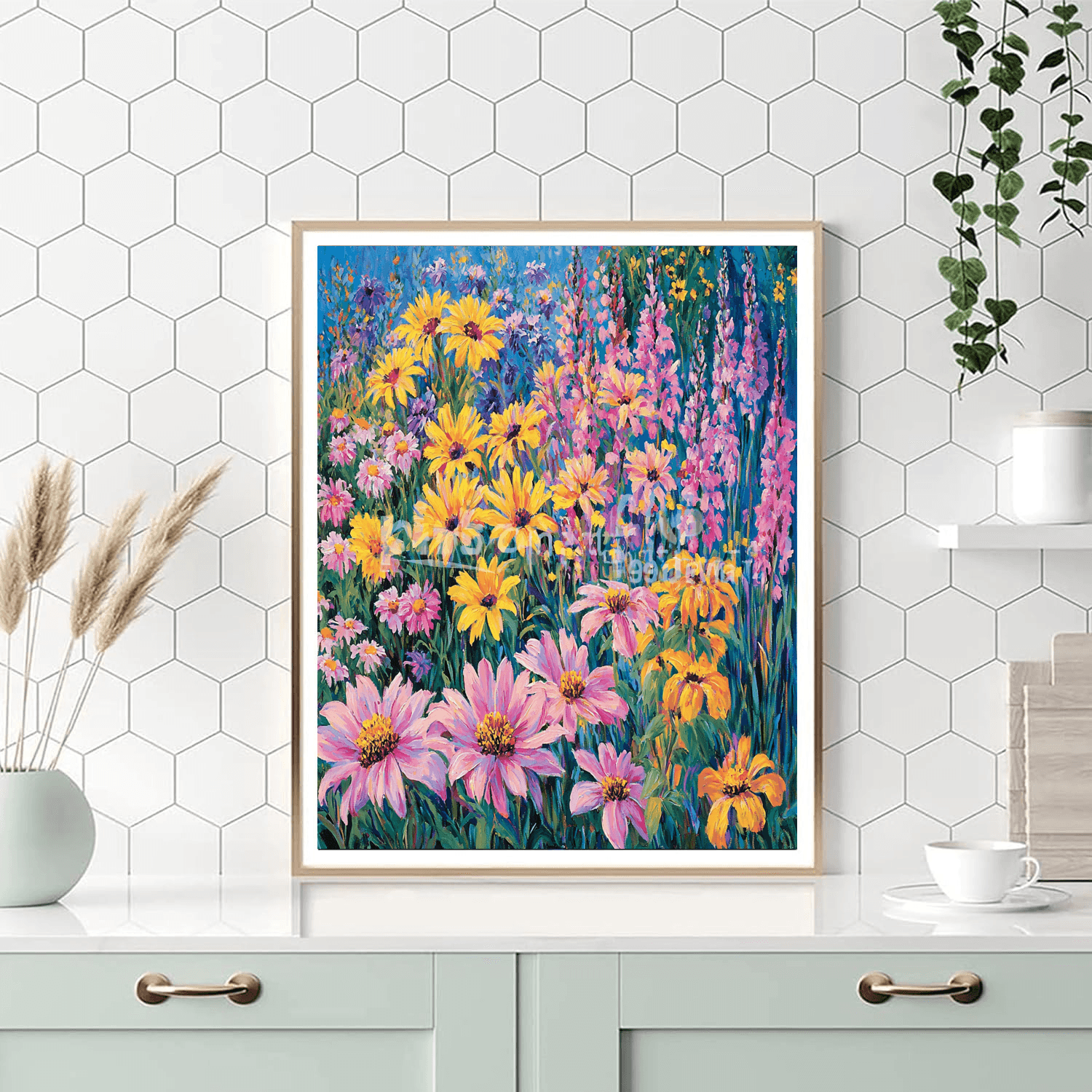 Claude Monet Inspired Vibrant Gardens  Paint By Numbers Art