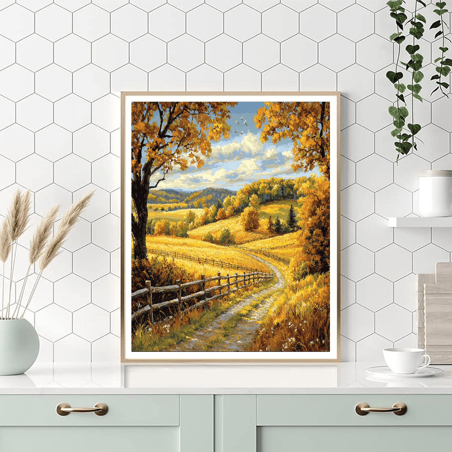 John Constable Inspired Autumnal Harvest  Paint By Color