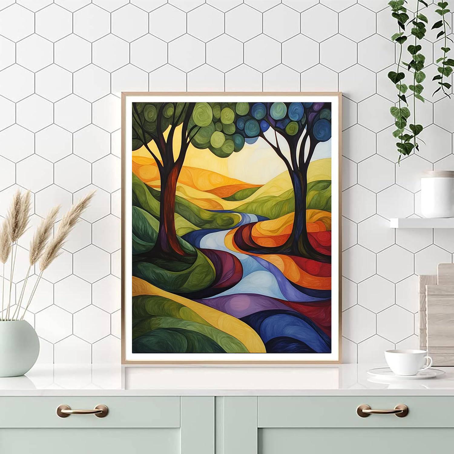 Paul Klee Inspired Curves Of Wonder  Painting Number Kit