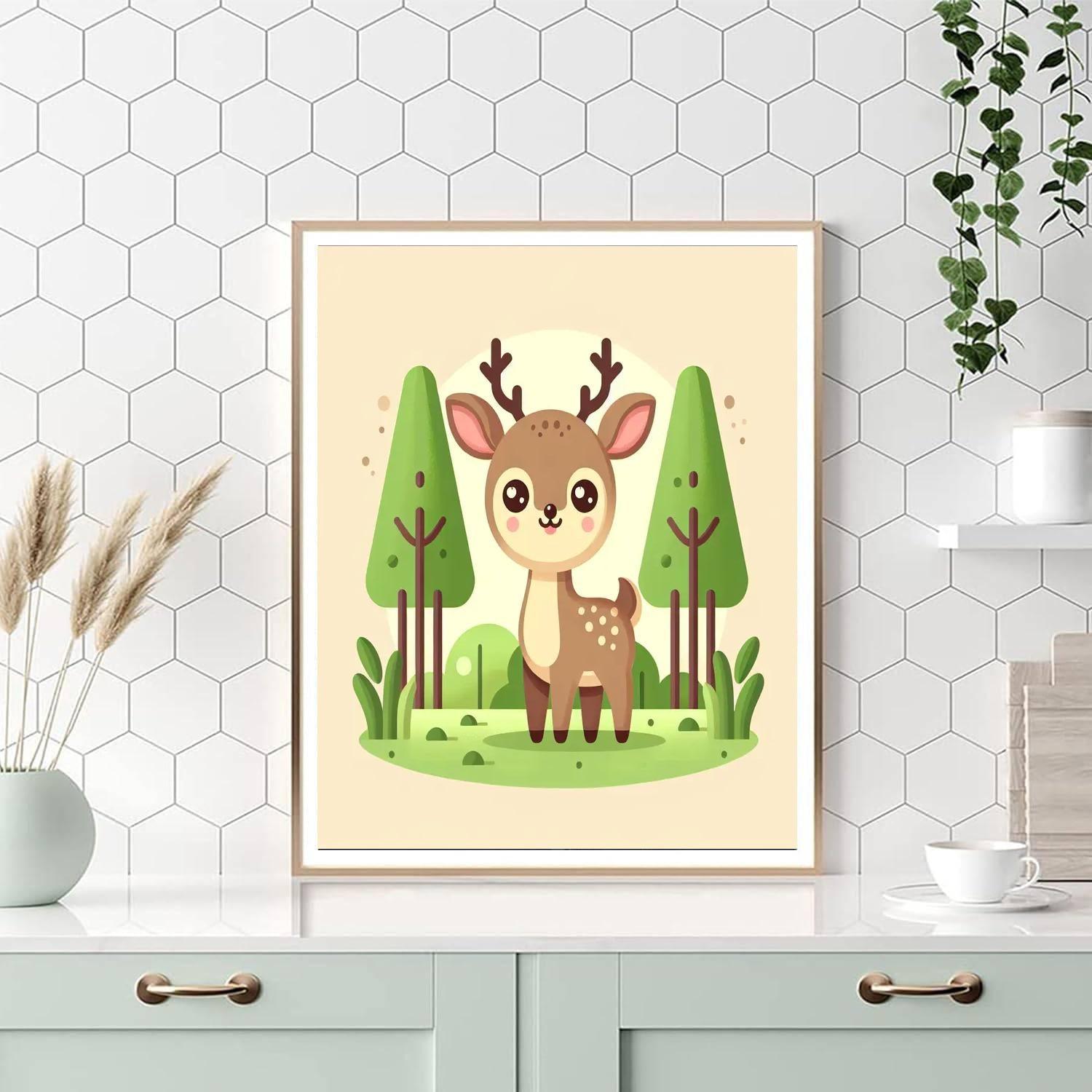 Daring Deer Paint By Numbers Art