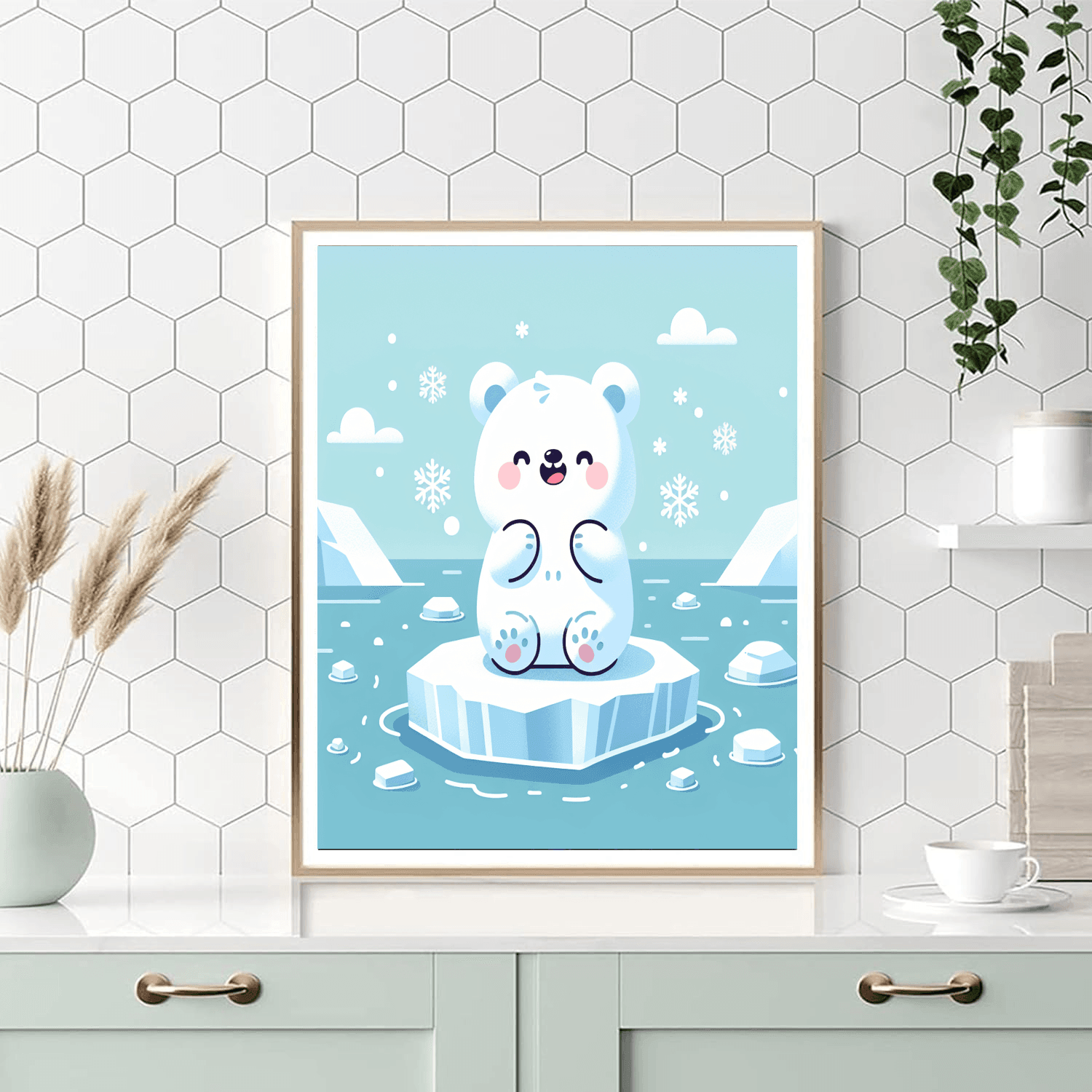 Cuddly Arctic Bear Number Painting