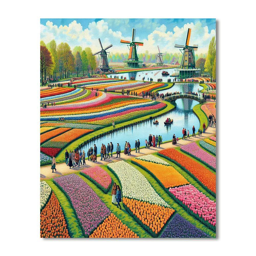 Holland Flower Festival - Netherlands Paint By Color