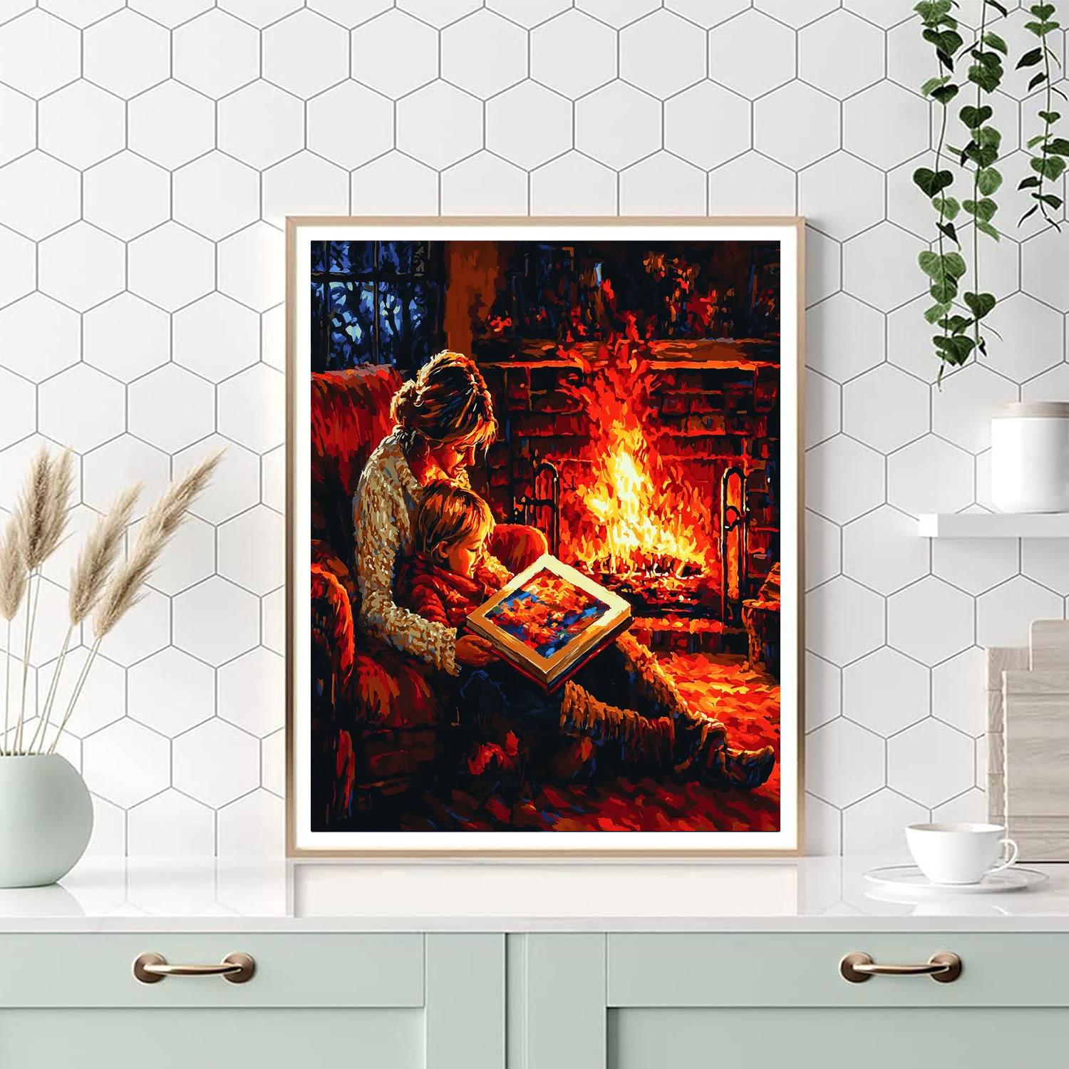 Tales By The Fireplace Paint By Numbers