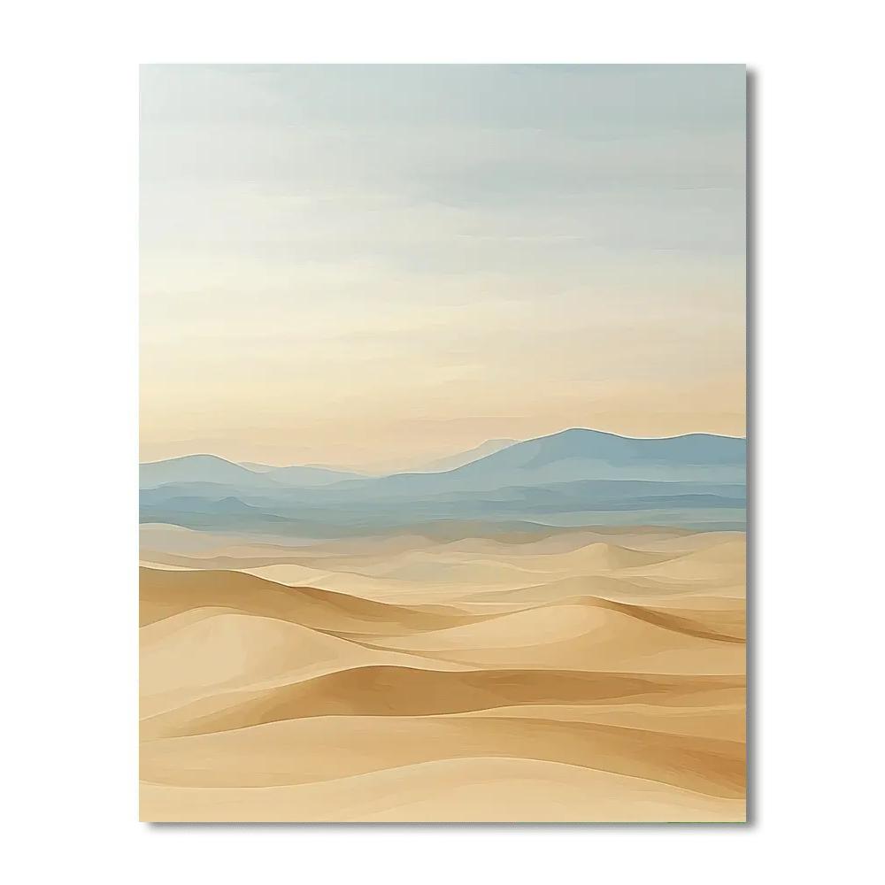 Zhao Mengfu Inspired Stillness Of The Desert Sands  Paint By Color