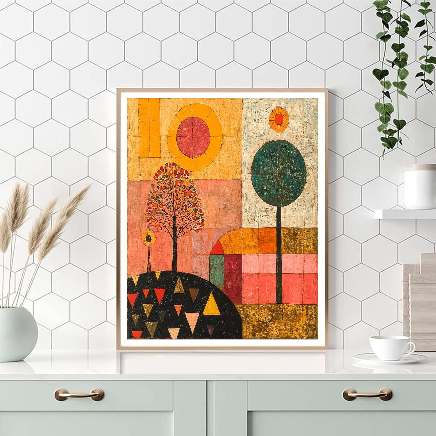 Paul Klee Inspired Garden Of Whimsical Dreams  Painting Number Kit