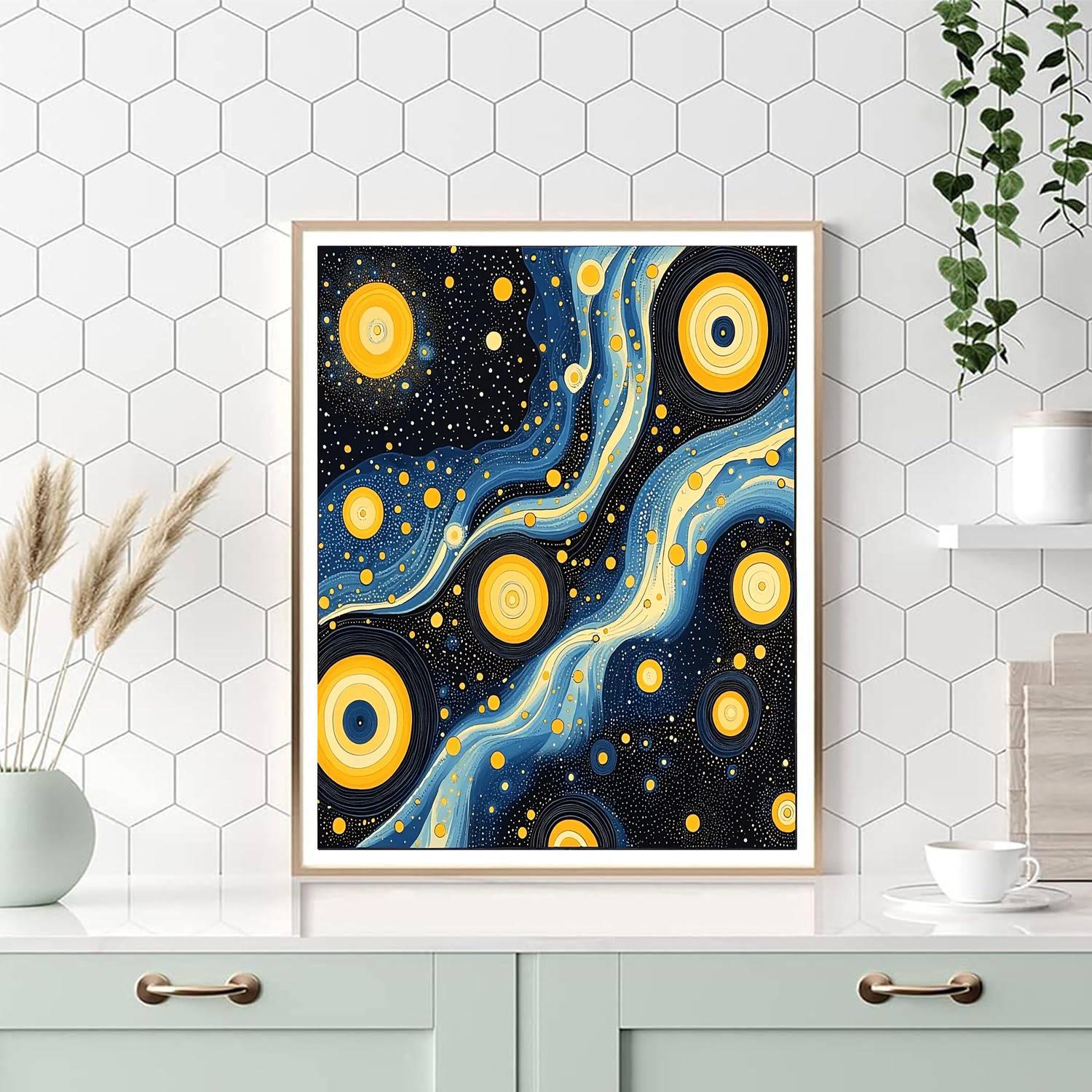 Yayoi Kusama Inspired Hypnotic Universe  DIY Paint By Numbers