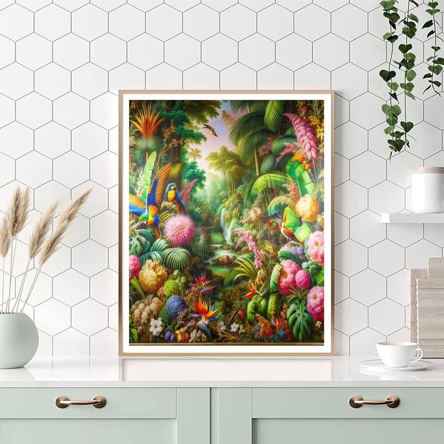 Blooming Tropical Paradise Paint By Numbers
