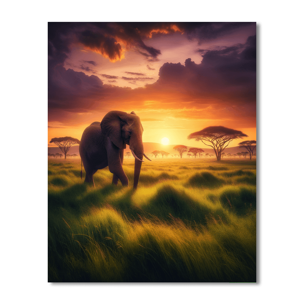 Elephant's Grace Painting Number Kit