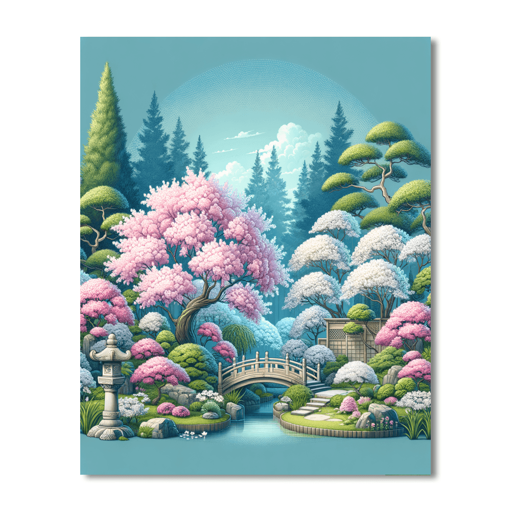 Cherry Blossom Season DIY Paint By Numbers