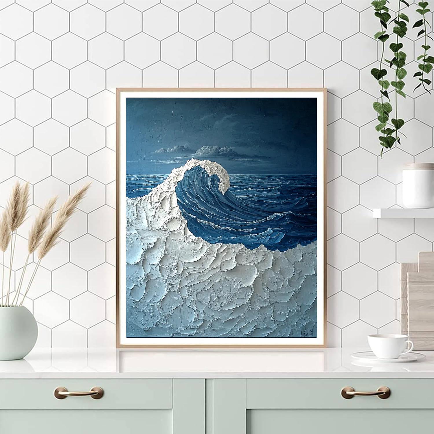 Michelangelo Inspired Elemental Force Of Waves  Paint By Color