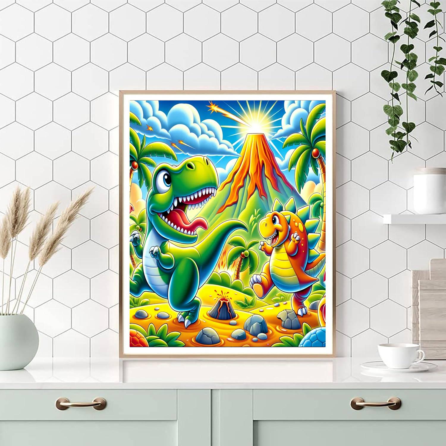 Dino Adventure Camp Painting Number Kit