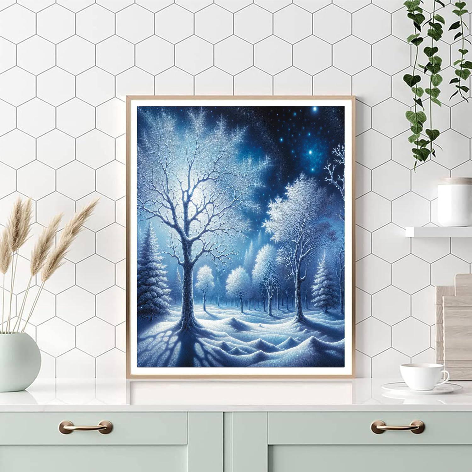 Winter's Night Splendor Paint By Numbers Kits