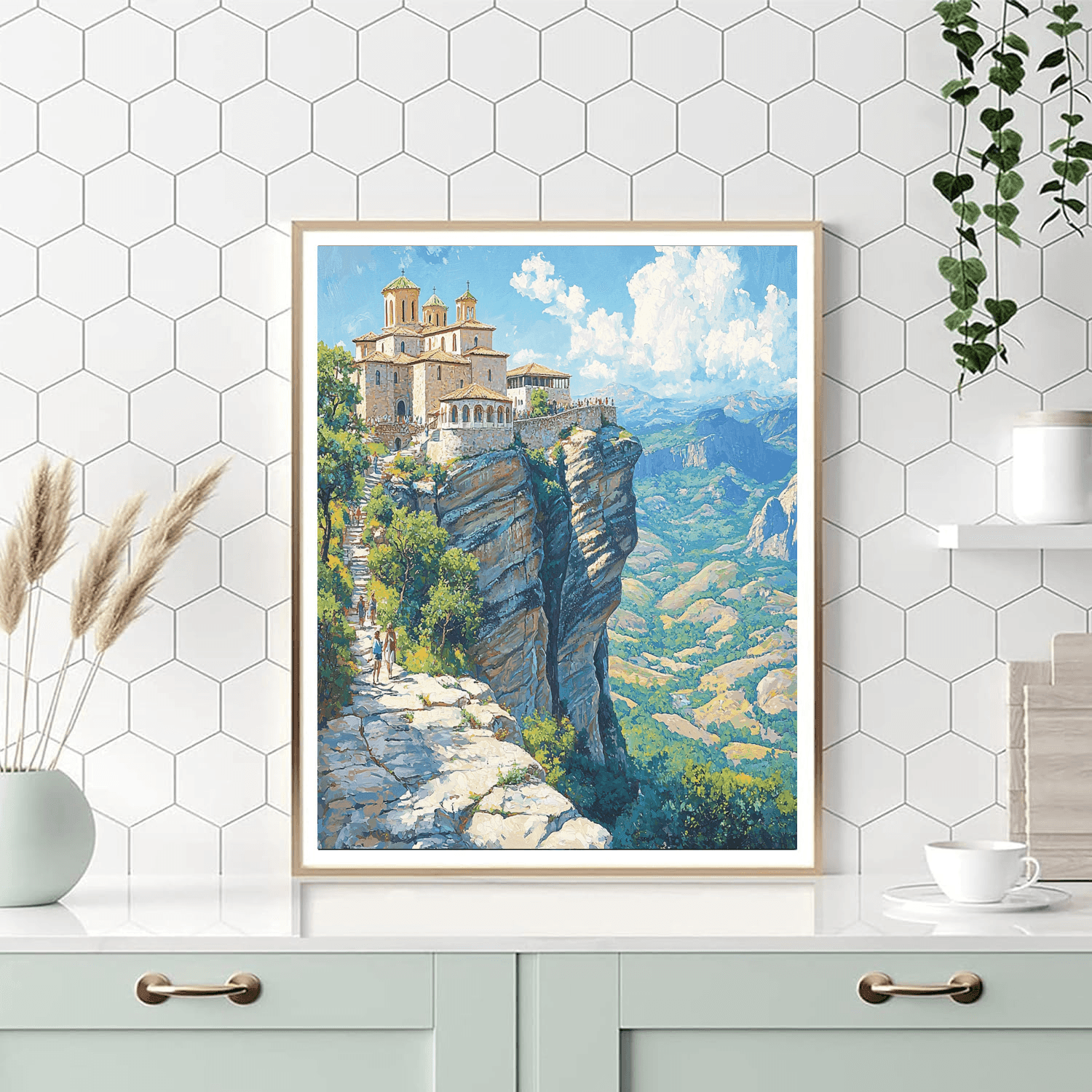 Greece's Meteora Monasteries DIY Paint By Numbers