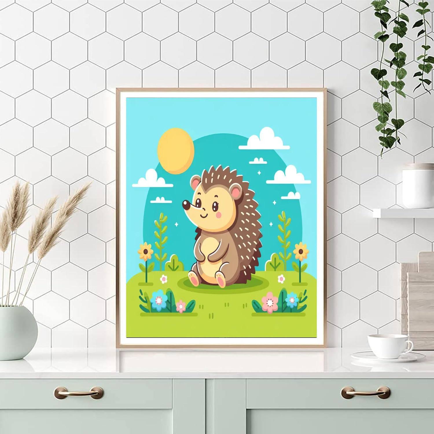 Friendly Hedgehog Paint By Numbers