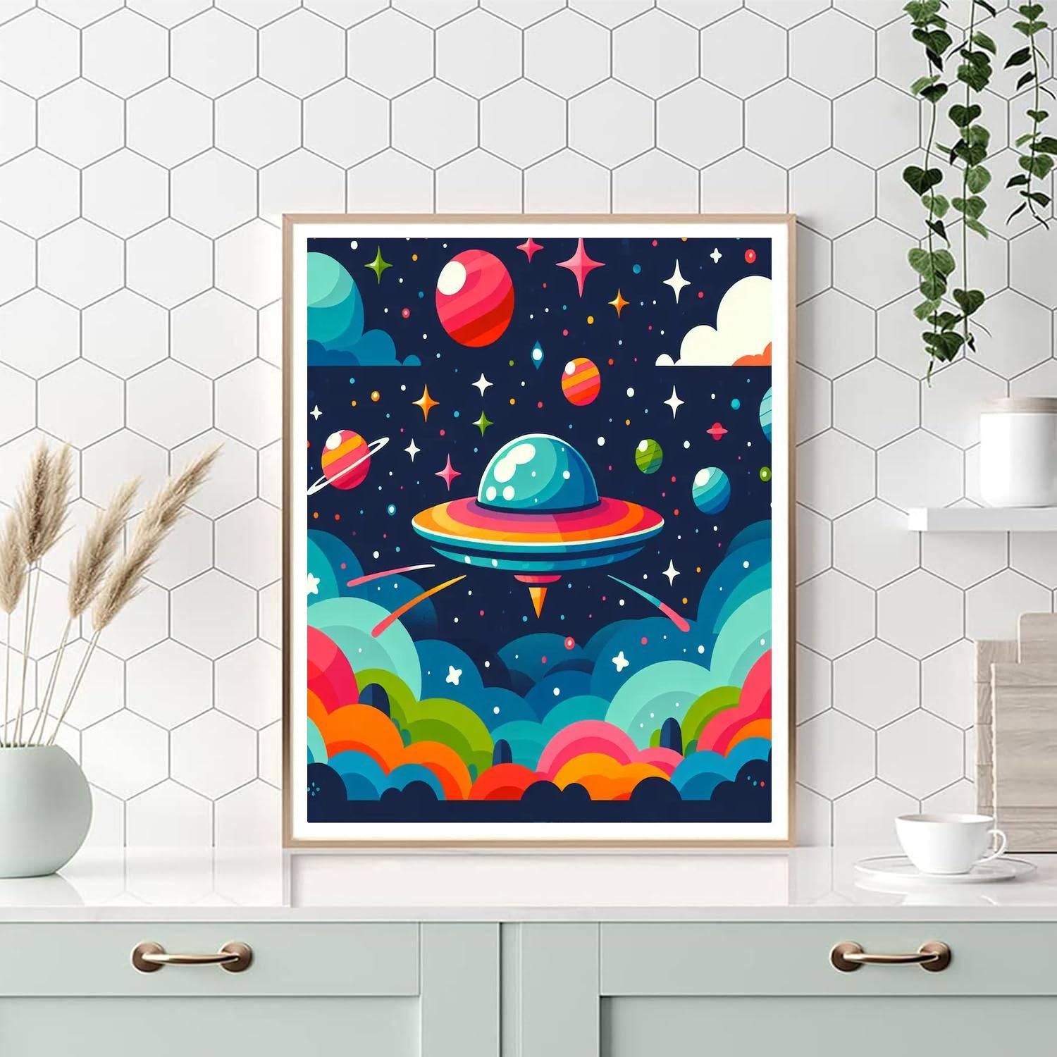 Creative Space Adventure Paint By Numbers Art