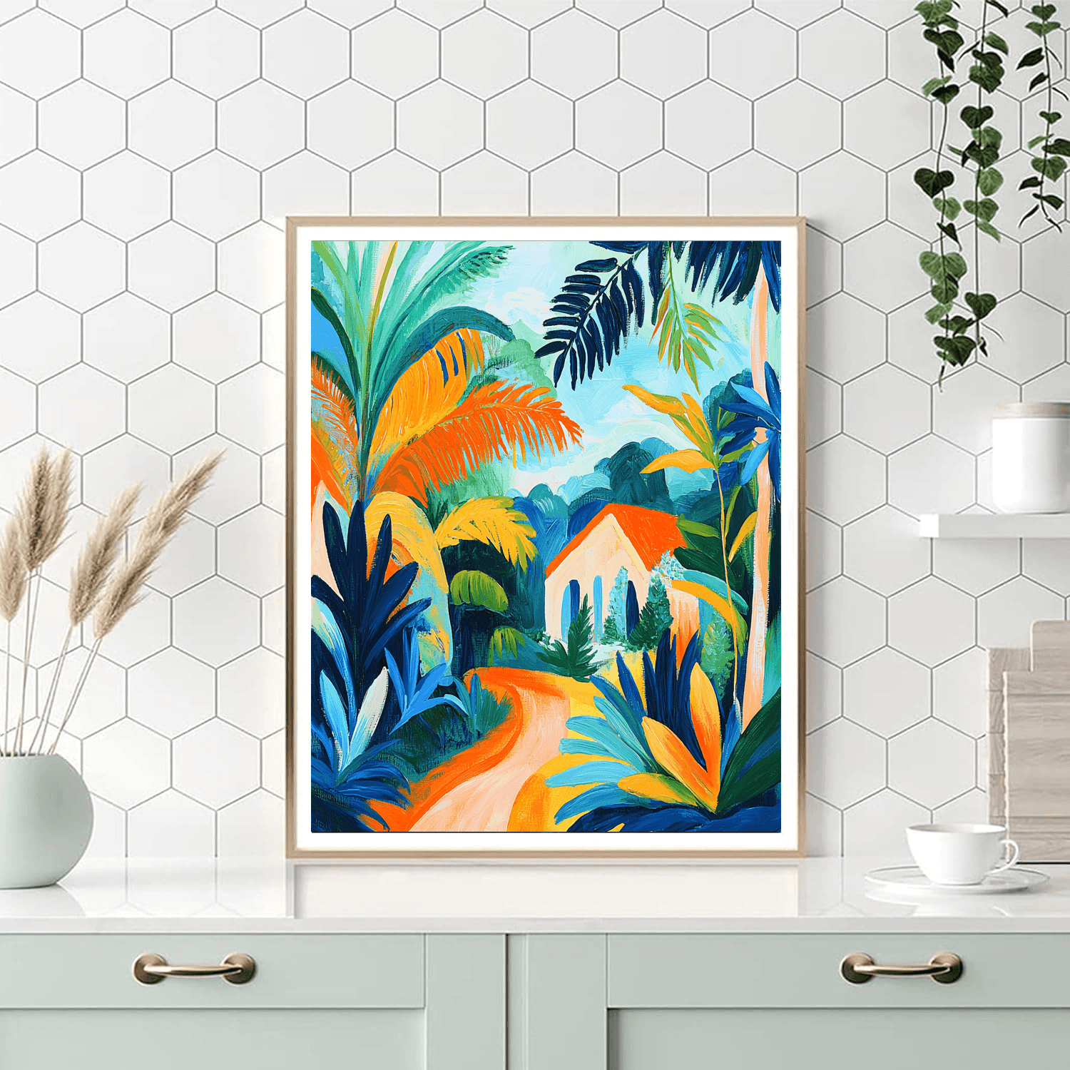 Henri Matisse Inspired Modernist Tropical Delight  Paint By Numbers Art