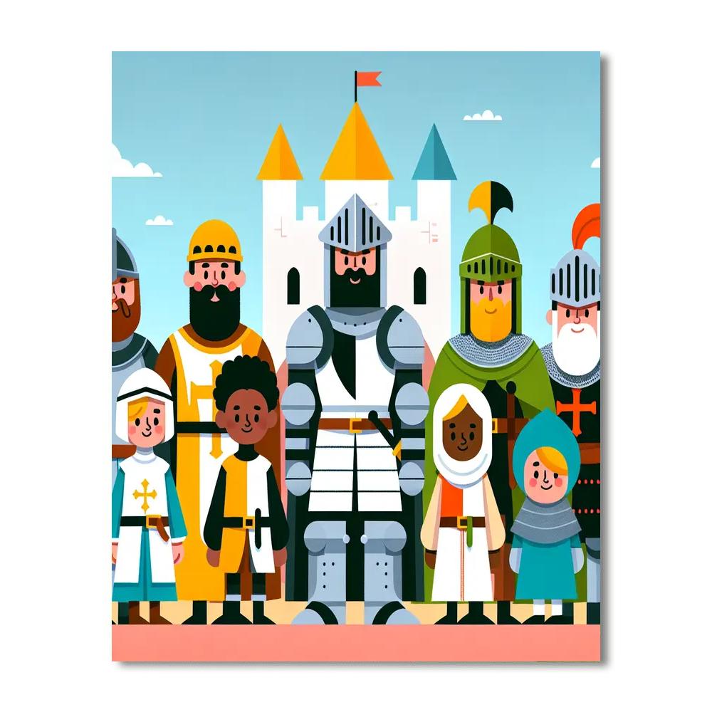 Brave Knights Of Old Painting Number Kit