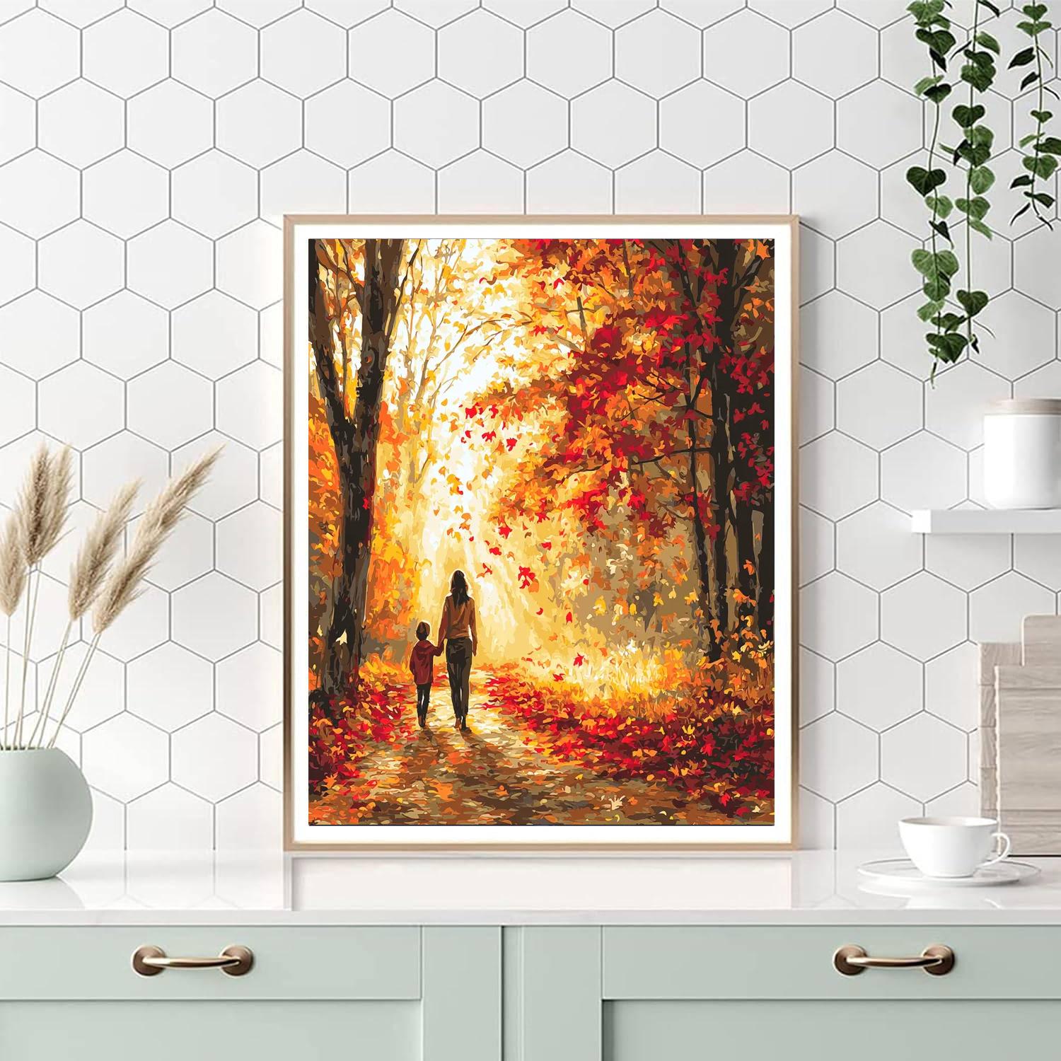 Serene Autumn Stroll Numbered Painting Kits