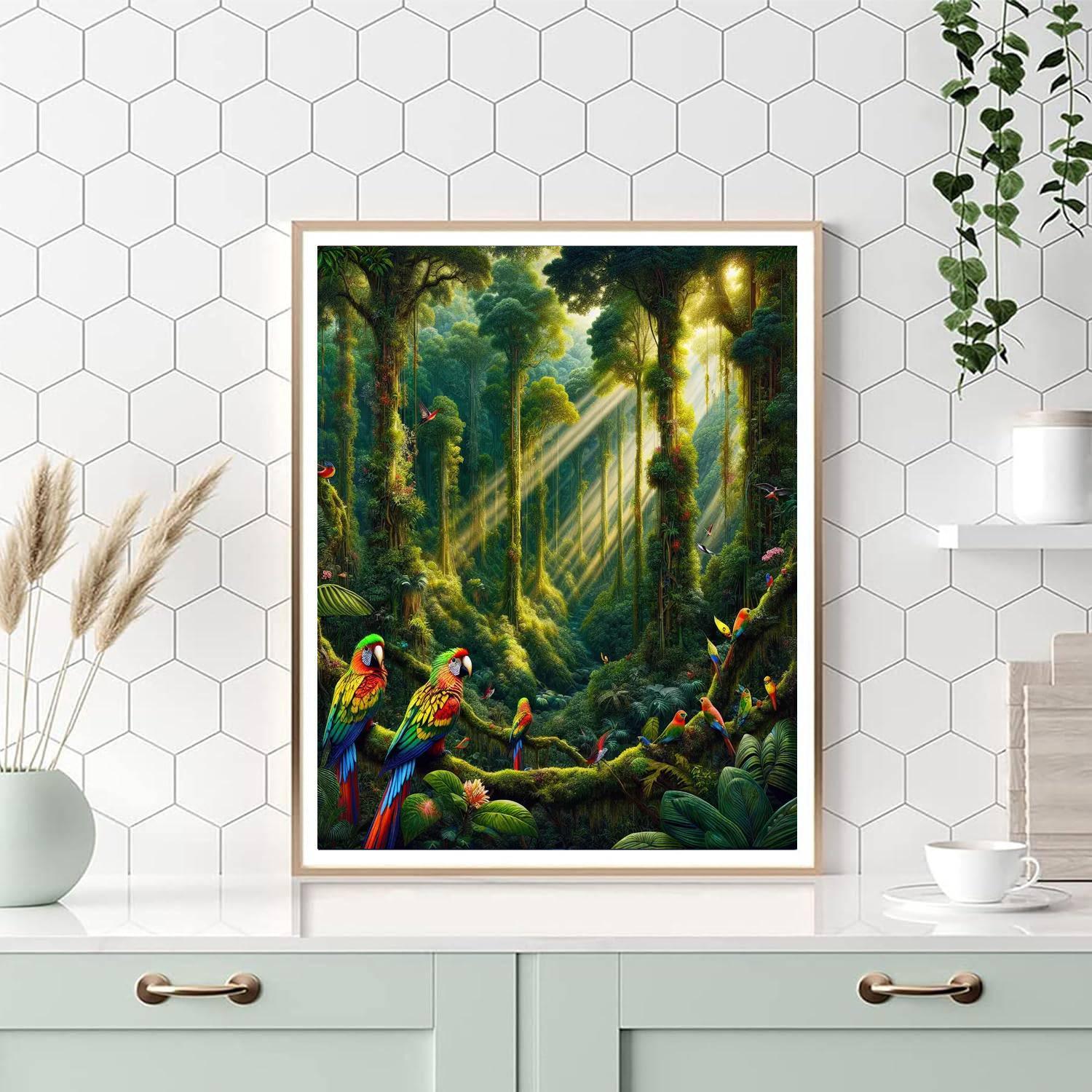 Magical Rainforest Harmony Painting By Numbers Kit