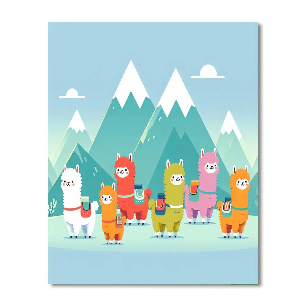 Adventurous Alpaca Expedition Numbered Painting Kits