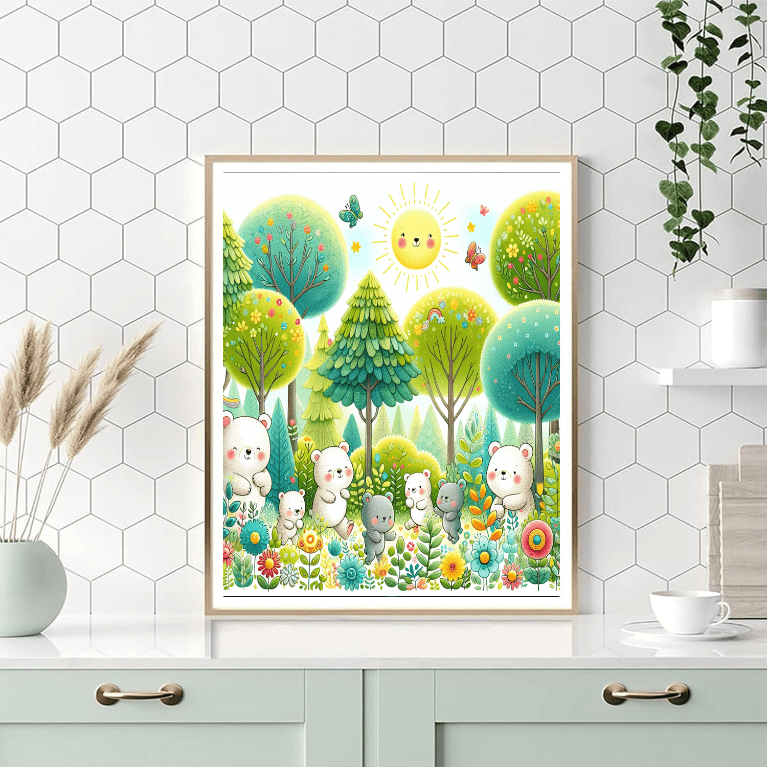 Cuddly Bears In The Woods Painting By Numbers Kit