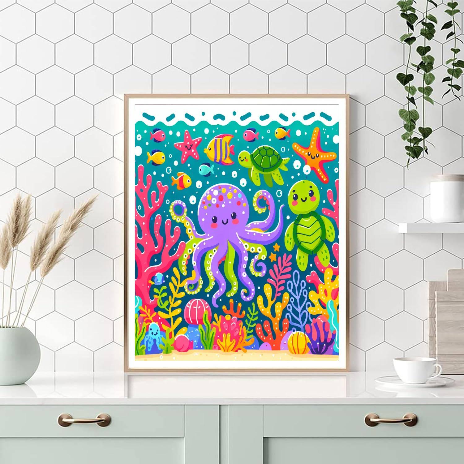 Underwater Fantasy Fun Paint By Numbers Kits