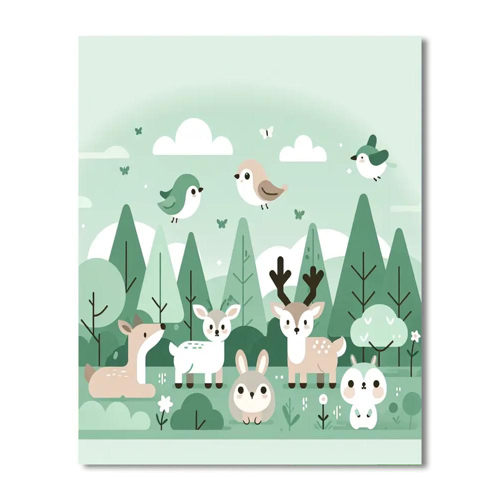 Majestic Woodland Walk Paint By Numbers Art