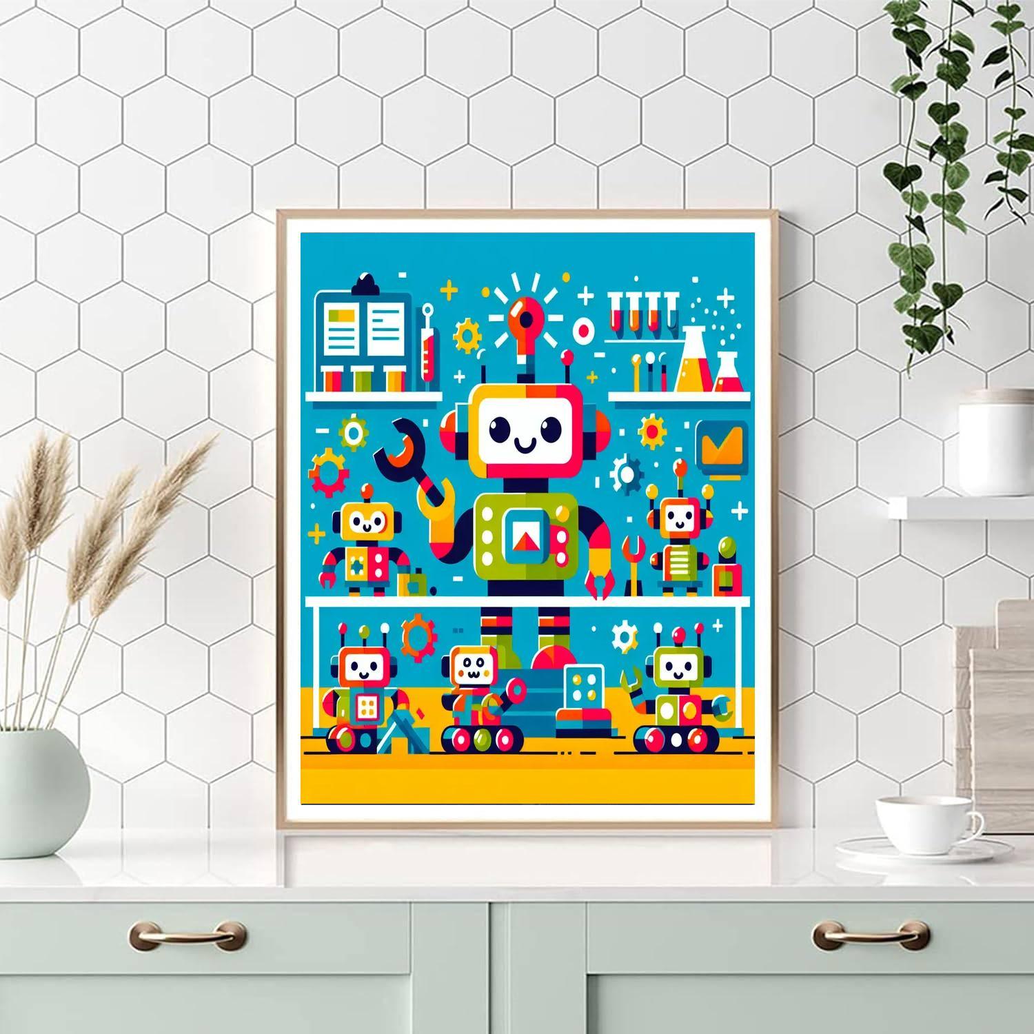 Robot Innovation Hub Number Painting