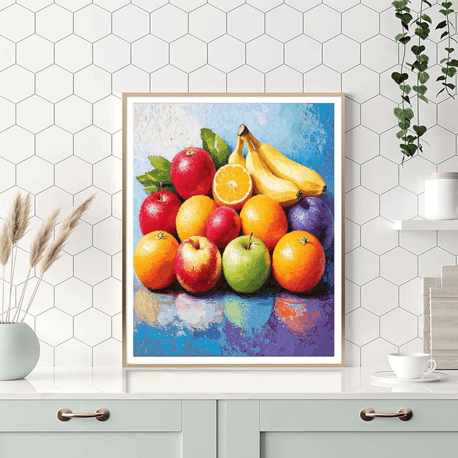 Andy Warhol Inspired Pop Art Fruit Medley - DIY Painting By Numbers Kit
