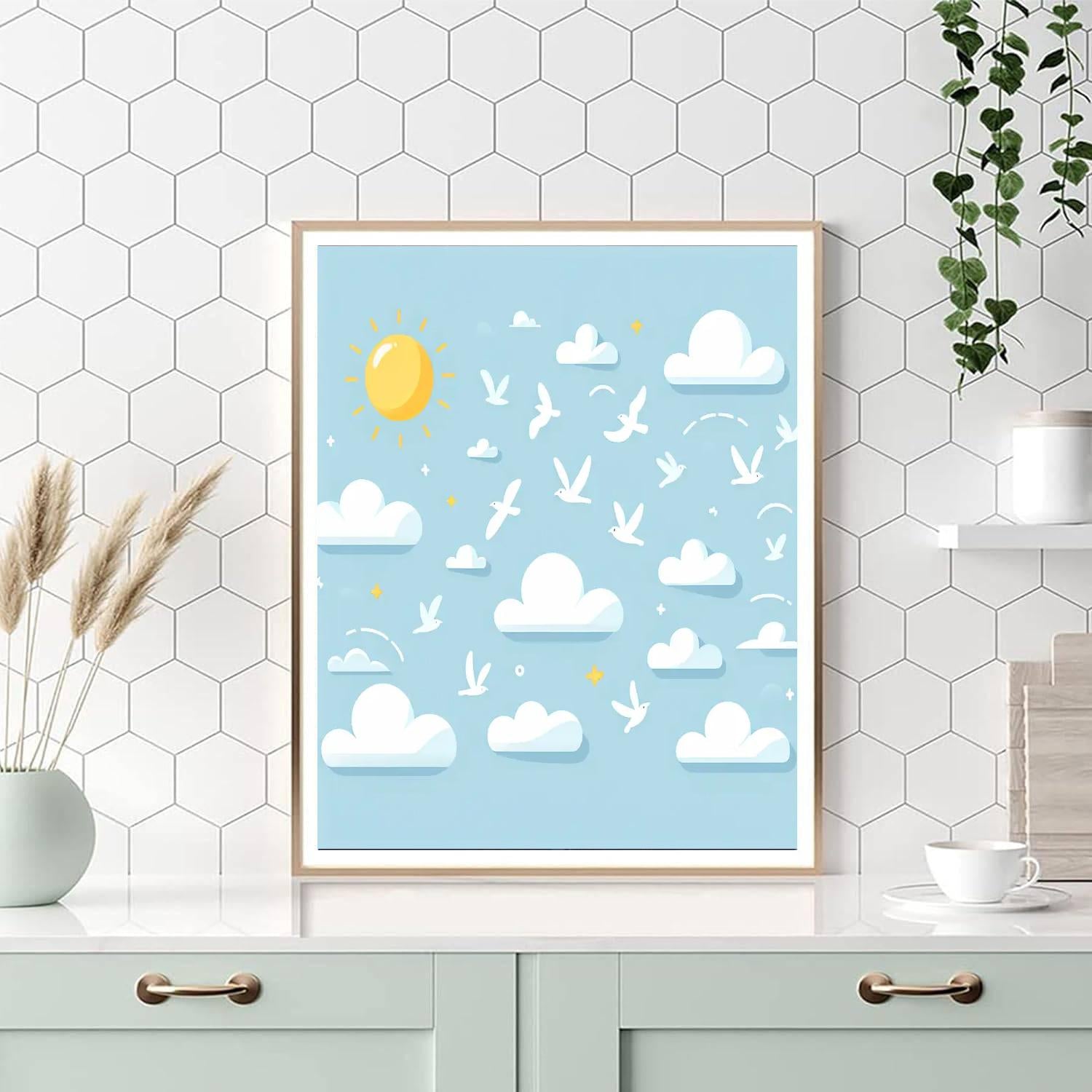 Calming Clouds Numbered Painting Kits