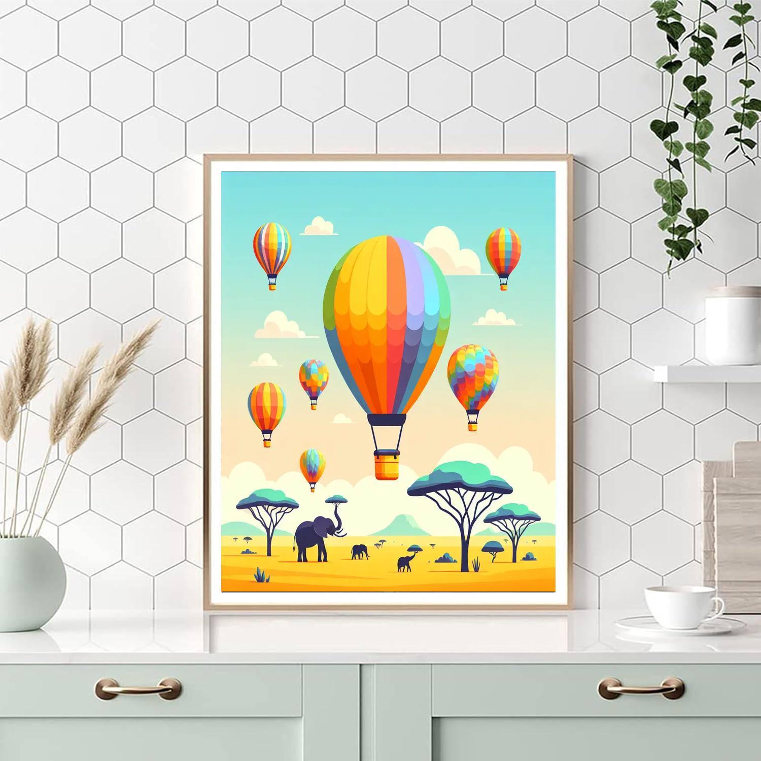 Balloon Safari Paint By Numbers Art