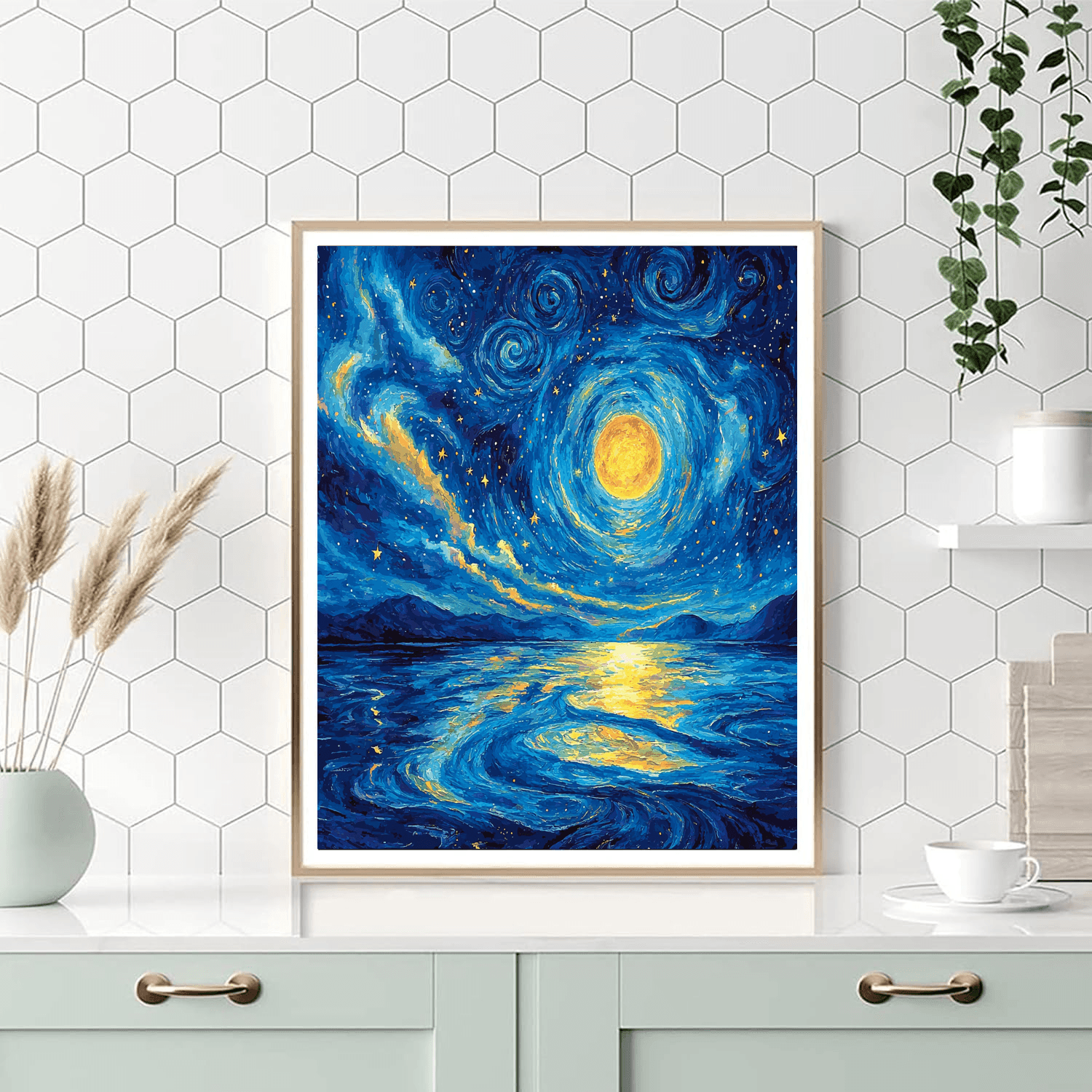 Vincent Van Gogh Inspired Ethereal Nightscape  DIY Paint By Numbers