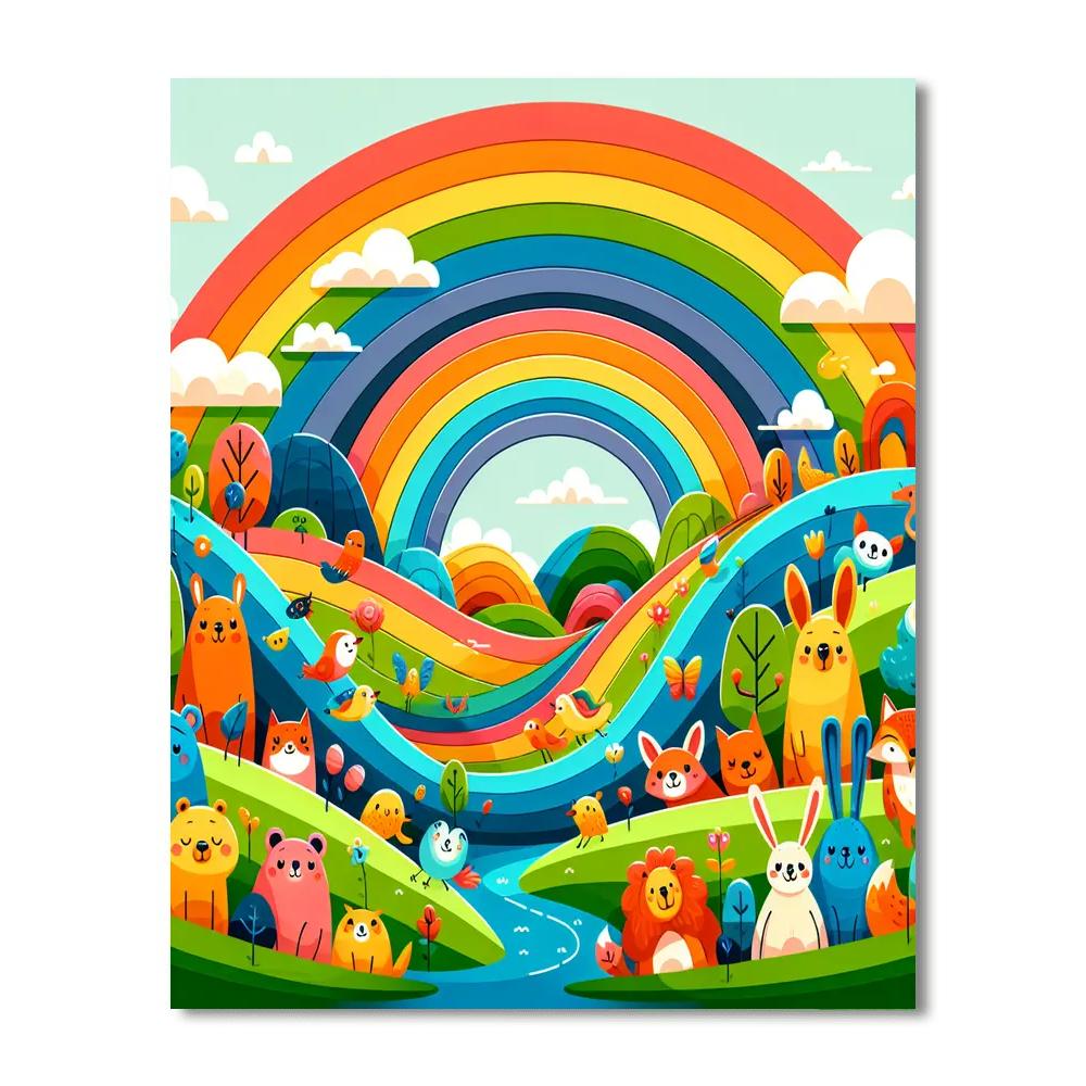 Rainbow World Adventure Numbered Painting Kits