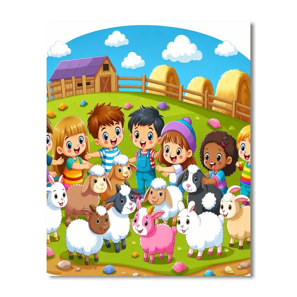 Friendly Petting Zoo Numbered Painting Kits