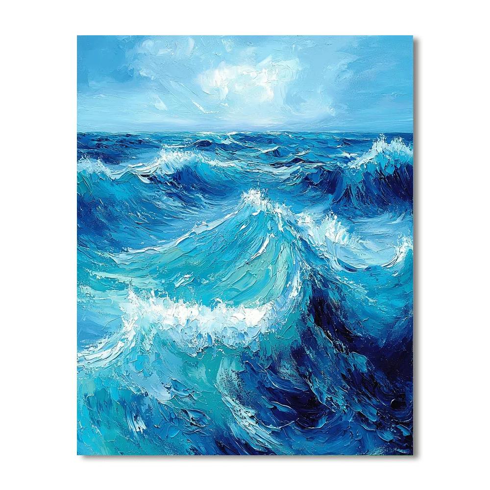 Michelangelo Inspired Ocean's Crescendo  Paint By Numbers