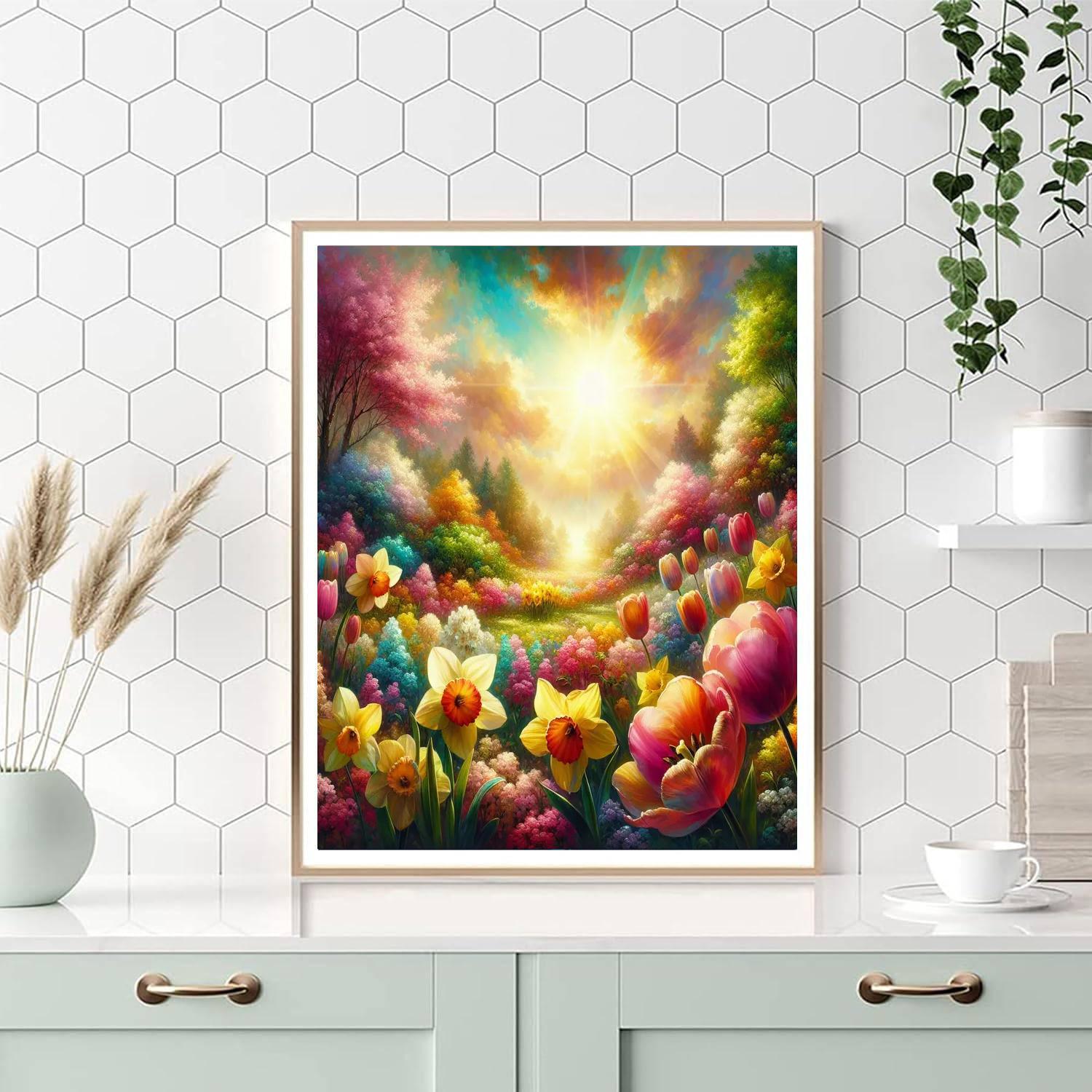 Cheerful Springtime Number Painting