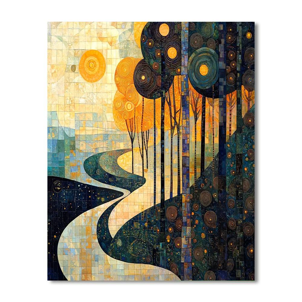 Gustav Klimt Inspired Sacred Spiral  Paint By Numbers Art