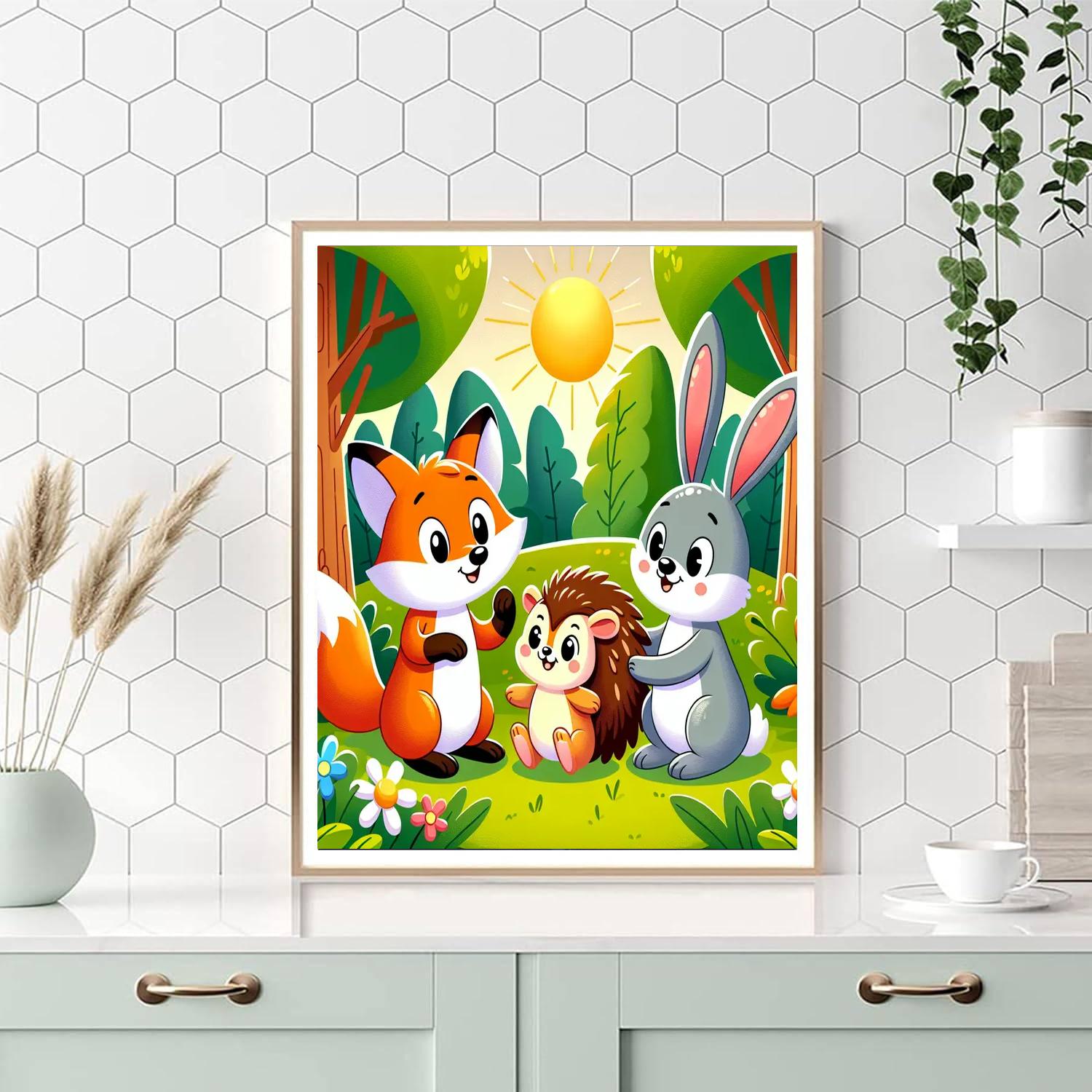 Wonderland Animals Painting Number Kit