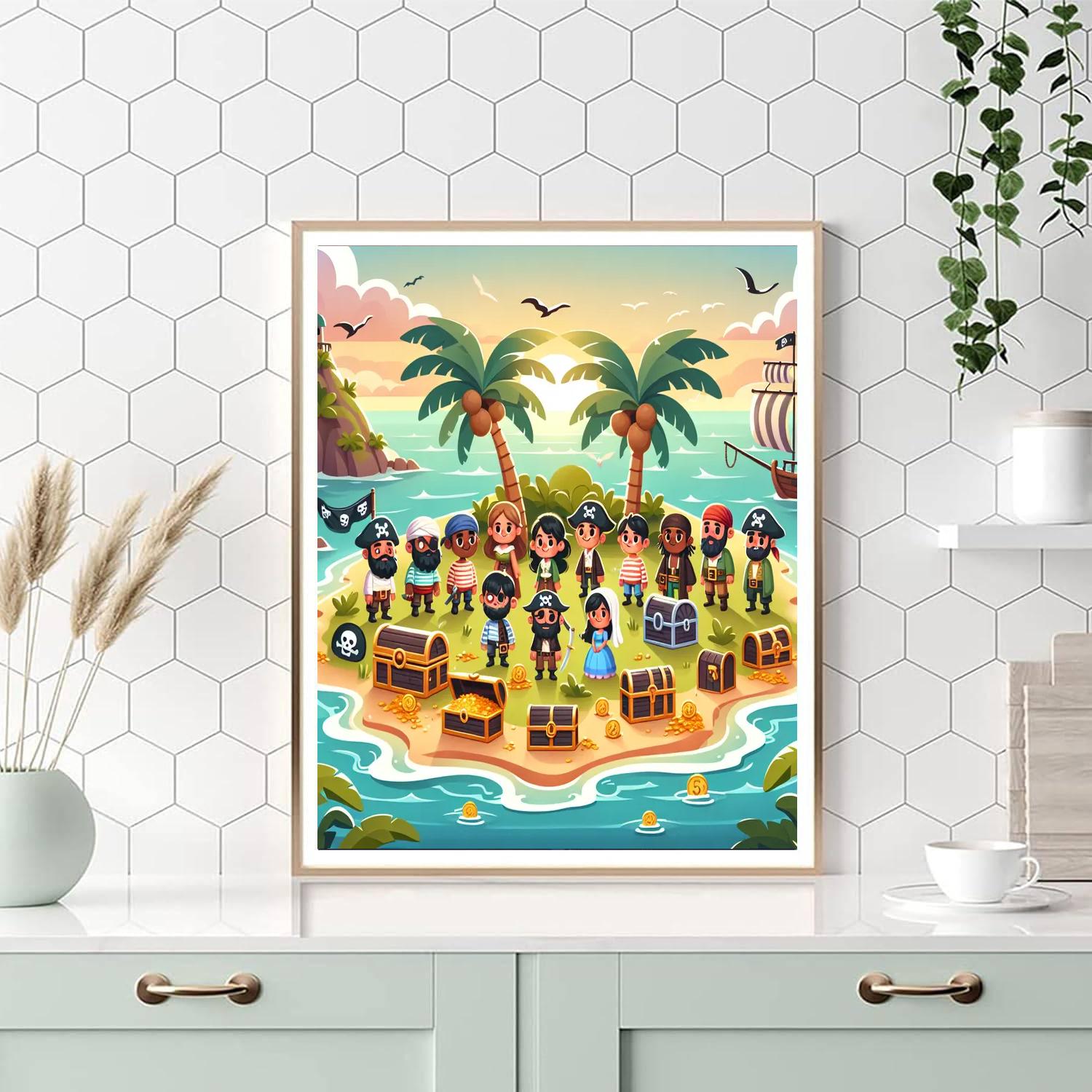 Fairy Tale Pirate Island Paint By Numbers