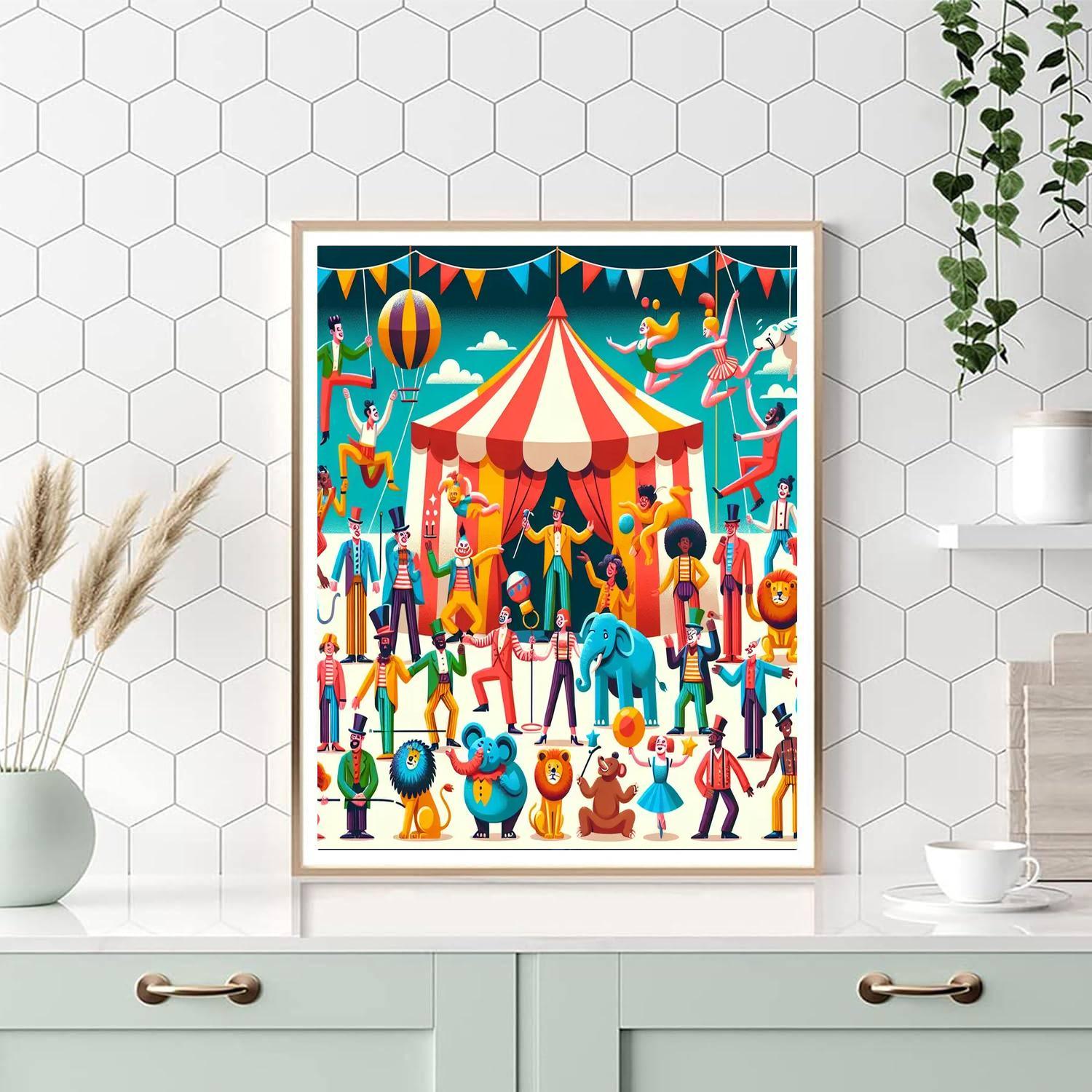 Circus Spectacle Extravaganza Painting By Numbers Kit