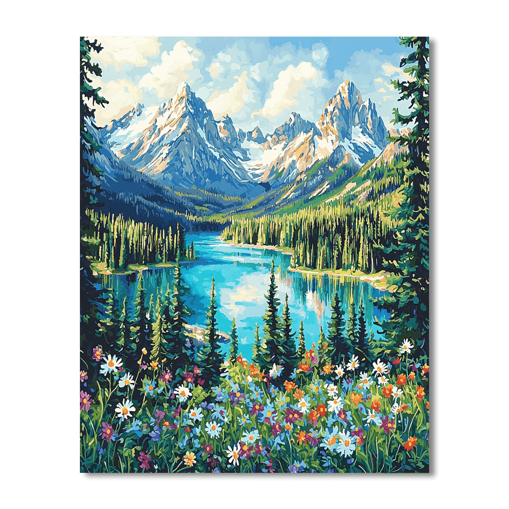 The Canadian Rockies DIY Paint By Numbers