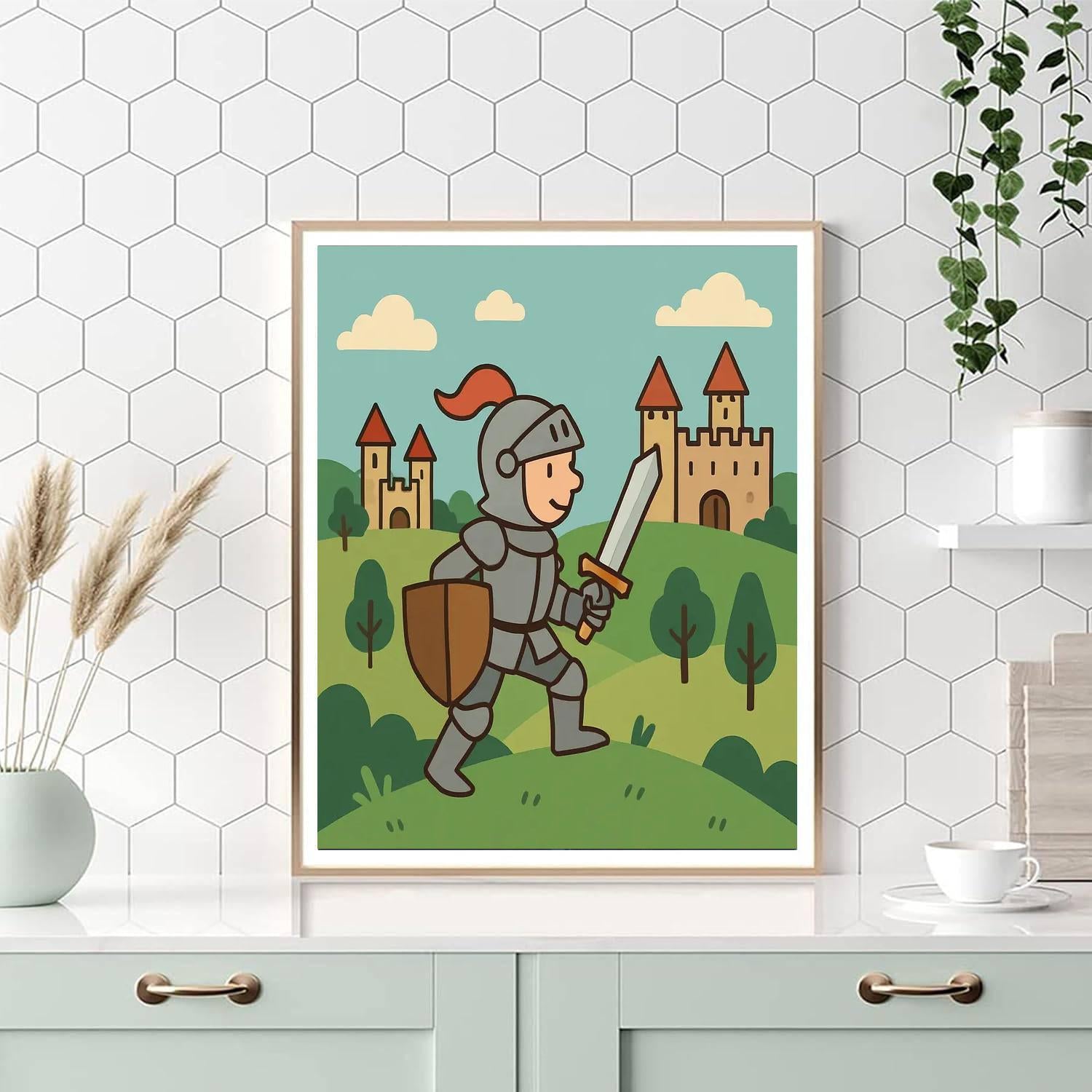 Knight's Magical Quest DIY Paint By Numbers