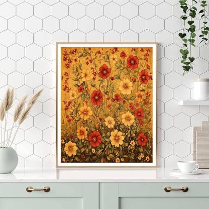 Nandalal Bose Inspired Eternal Blossom Symphony  Painting Number Kit